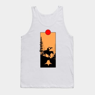 Ape Illustration in hills Tank Top